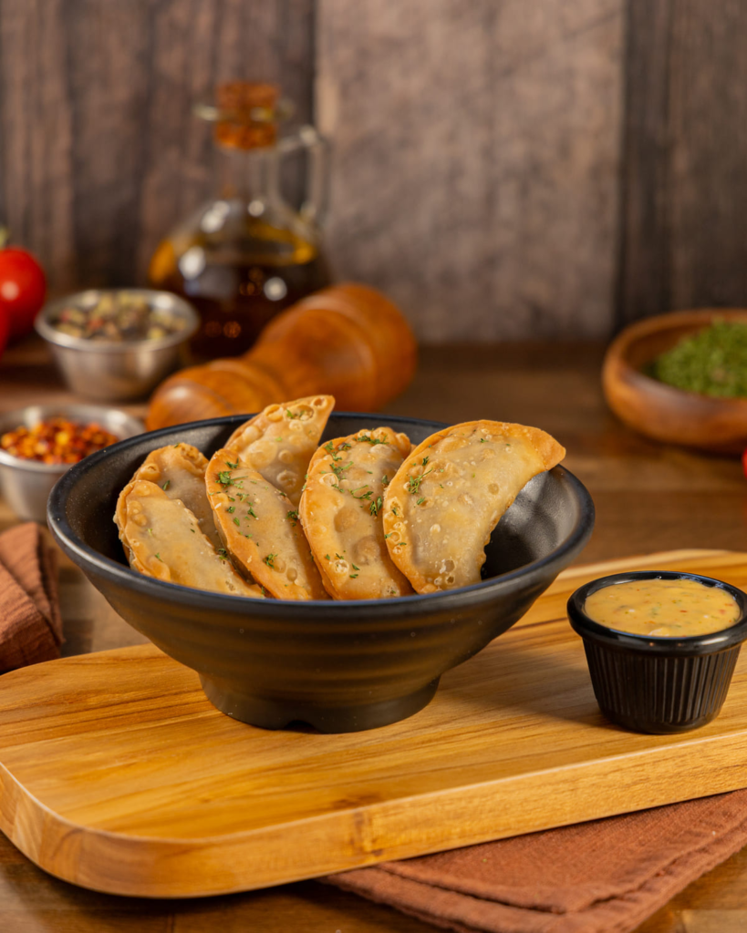 Brazilian pastel appetizer served at Kingdom BBQ & Grill in Orlando